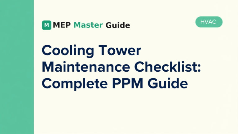 Cooling Tower Maintenance Checklist Complete PPM Guide