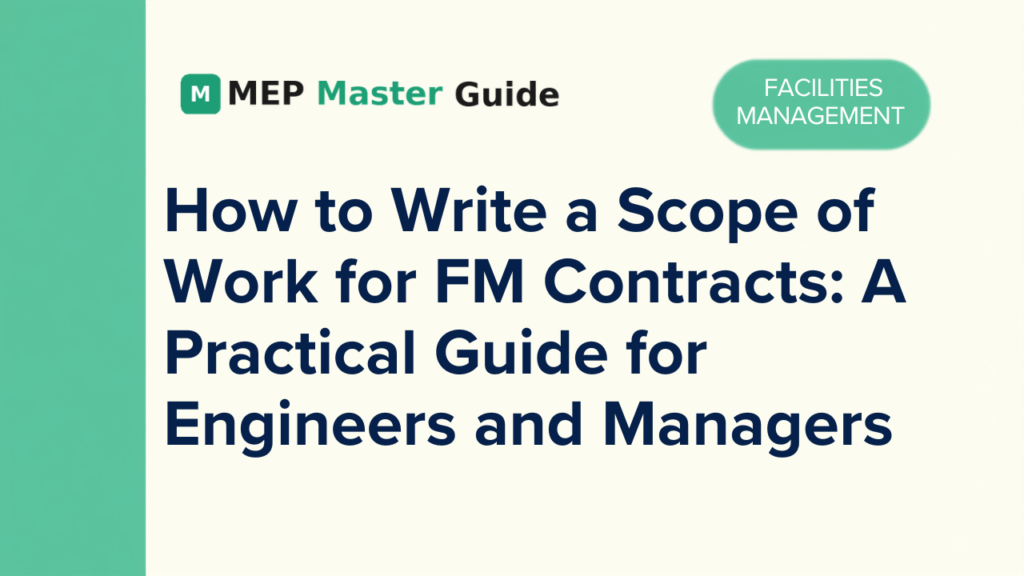 How to Write a Scope of Work for FM Contracts A Practical Guide for Engineers and Managers