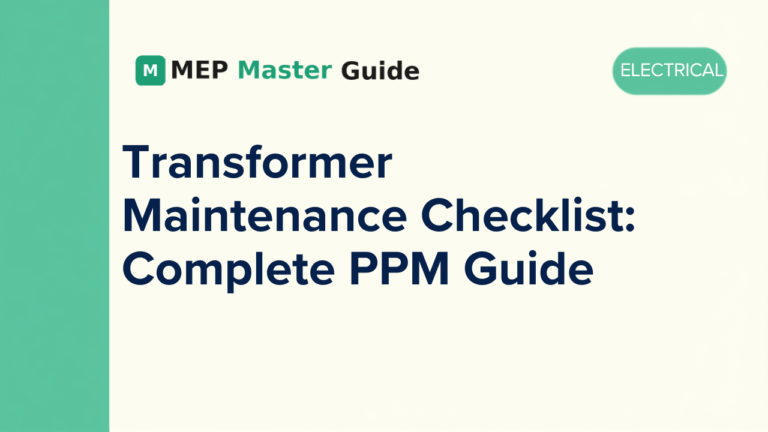 Transformer Maintenance Checklist Complete PPM Guide